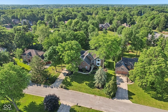 11845 Discovery Cir, Indianapolis, IN 46236 - aerial perspective of suburban area featuring a forest