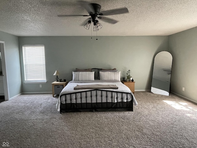 7950 Crackling Ln, Indianapolis, IN 46259 - carpeted bedroom featuring a textured ceiling and a ceiling fan