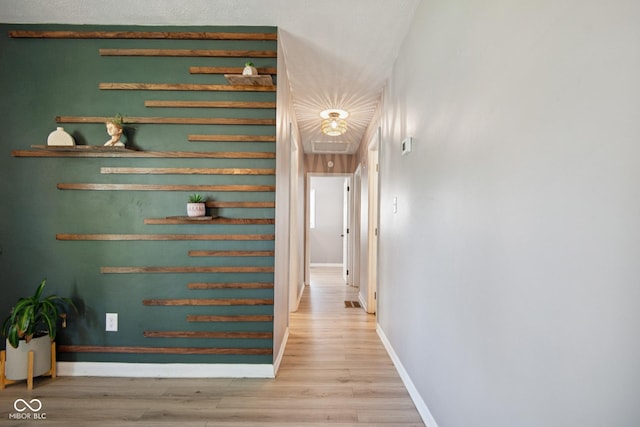 1743 Chandler Ln, Columbus, IN 47203 - hallway with attic access and wood finished floors