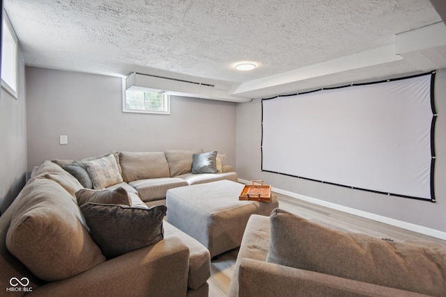 1743 Chandler Ln, Columbus, IN 47203 - cinema with wood finished floors and a textured ceiling