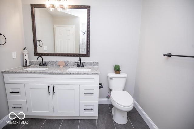 7950 N 475 E, Columbus, IN 47203 - bathroom featuring tile patterned floors and double vanity