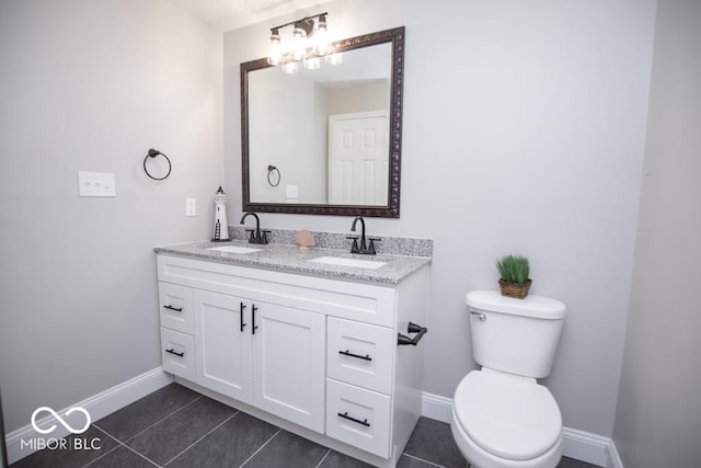 7950 N 475 E, Columbus, IN 47203 - bathroom with tile patterned floors and double vanity