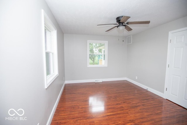 7950 N 475 E, Columbus, IN 47203 - empty room with wood finished floors and ceiling fan
