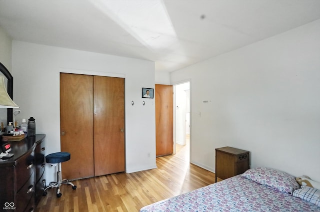 5560 Royal Oak Ct, Indianapolis, IN 46227 - bedroom featuring wood finished floors and a closet