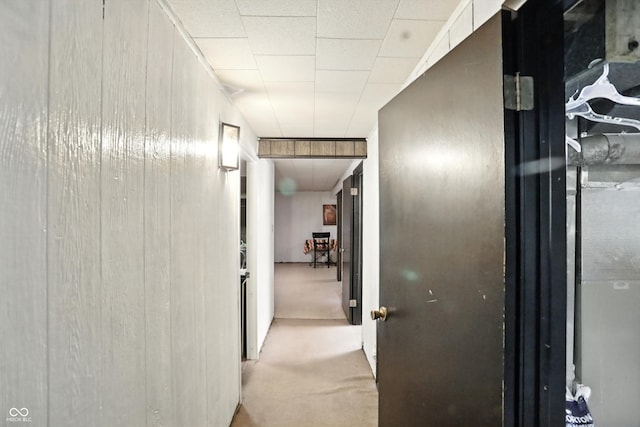 5560 Royal Oak Ct, Indianapolis, IN 46227 - hall featuring carpet and a drop ceiling