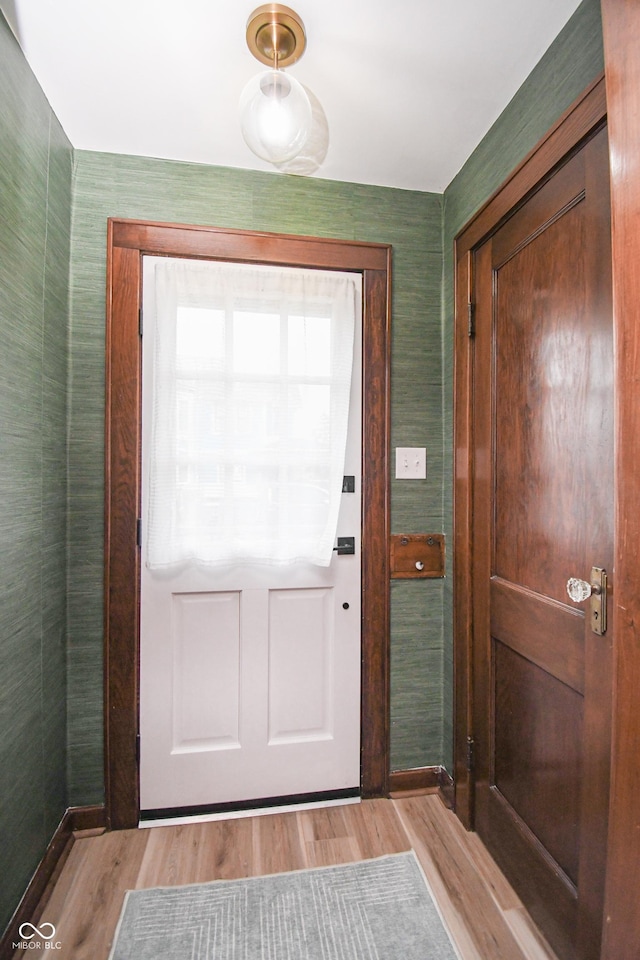 1606 California St, Columbus, IN 47201 - doorway with light wood-type flooring