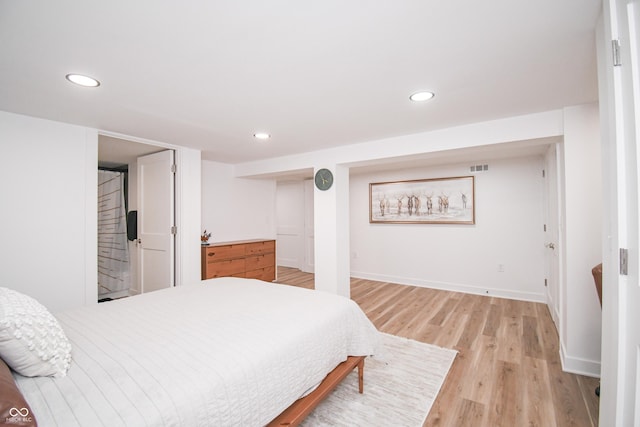 1606 California St, Columbus, IN 47201 - bedroom featuring recessed lighting and light wood-style flooring
