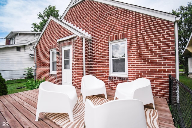 1606 California St, Columbus, IN 47201 - view of wooden deck