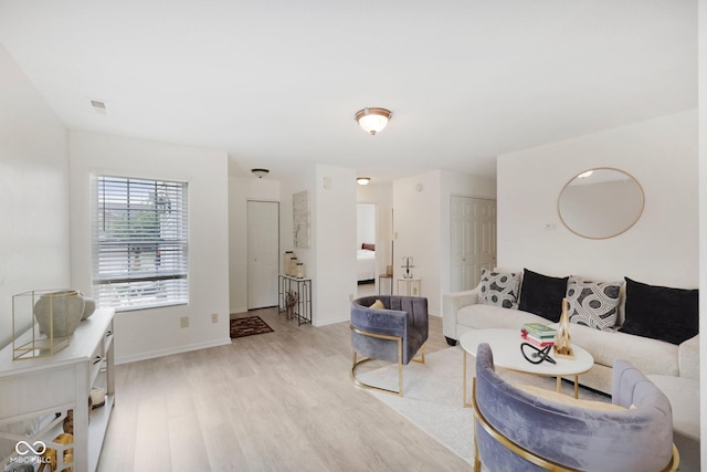 7930 Cork Bend Ln, Indianapolis, IN 46239 - living room featuring light wood-style floors and baseboards