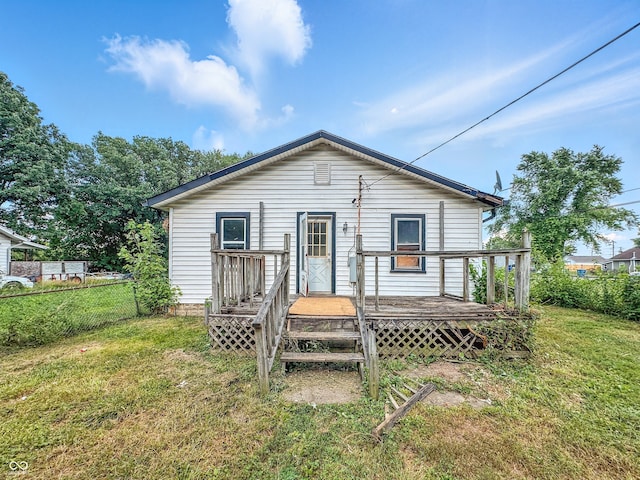 1518 S Goodlet Ave, Indianapolis, IN 46241 - rear view of property featuring a deck