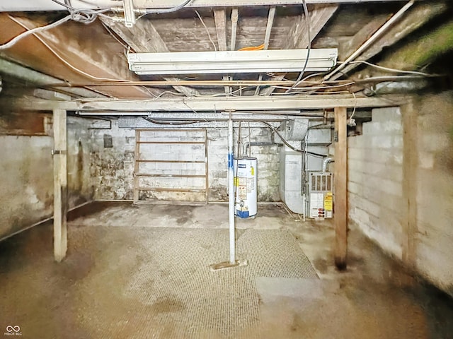 1518 S Goodlet Ave, Indianapolis, IN 46241 - unfinished below grade area featuring water heater