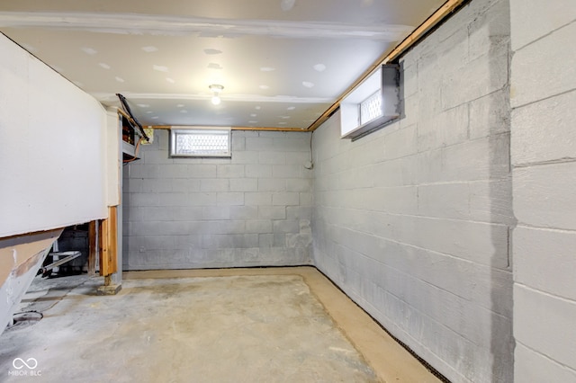 3426 N Olney St, Indianapolis, IN 46218 - below grade area featuring concrete block wall