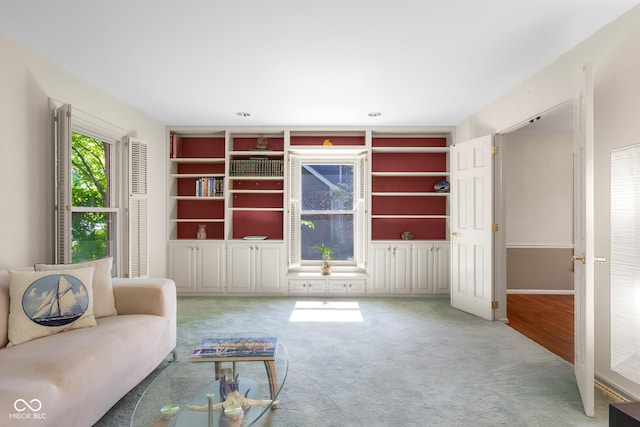 3905 Cove Rd, Columbus, IN 47203 - living room with carpet and built in features