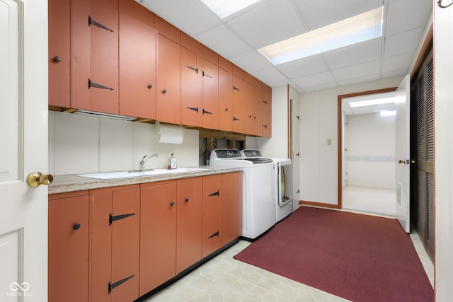 3905 Cove Rd, Columbus, IN 47203 - washroom with cabinet space and independent washer and dryer