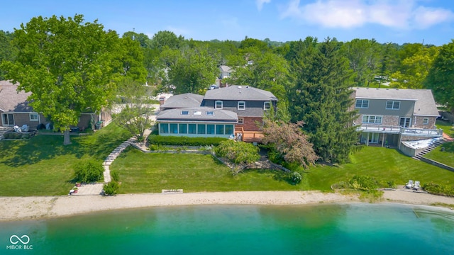 3905 Cove Rd, Columbus, IN 47203 - view from above of property featuring a nearby body of water