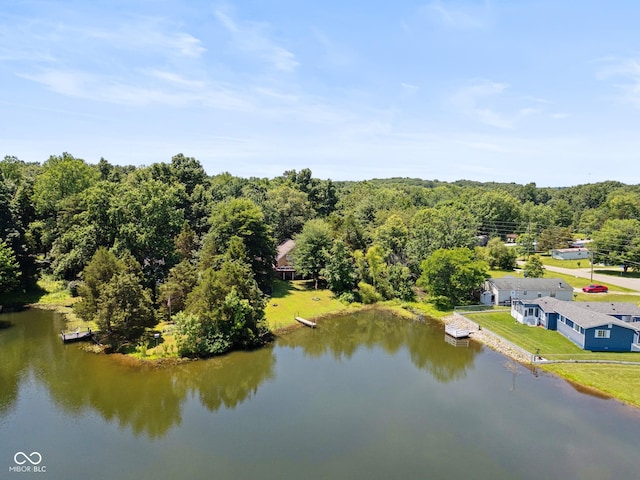 897 Wildwood Rd, North Vernon, IN 47265 - aerial view of a nearby body of water and a heavily wooded area