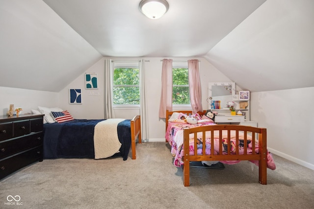 897 Wildwood Rd, North Vernon, IN 47265 - carpeted bedroom featuring vaulted ceiling