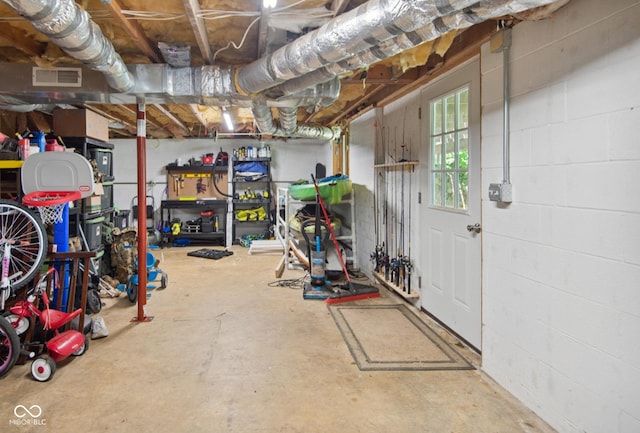 897 Wildwood Rd, North Vernon, IN 47265 - below grade area with concrete block wall