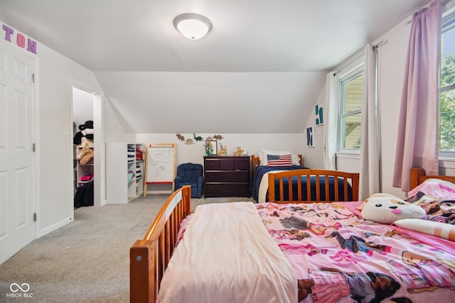 897 Wildwood Rd, North Vernon, IN 47265 - carpeted bedroom with vaulted ceiling