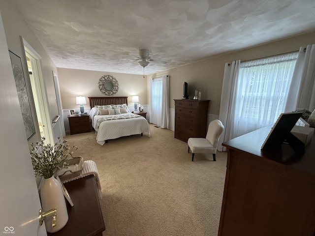 56 E Colony Acres Dr, Brazil, IN 47834 - bedroom with light colored carpet and ceiling fan