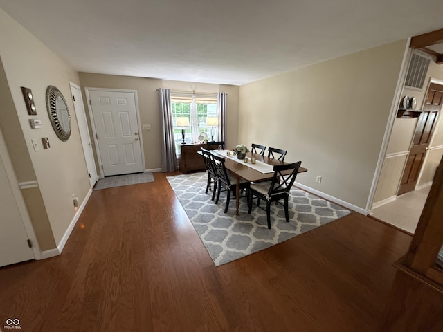 56 E Colony Acres Dr, Brazil, IN 47834 - dining room featuring wood finished floors and baseboards