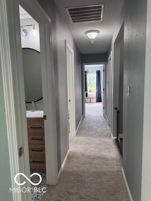 5714 High Timber Ln, Indianapolis, IN 46235 - corridor with carpet floors and baseboards
