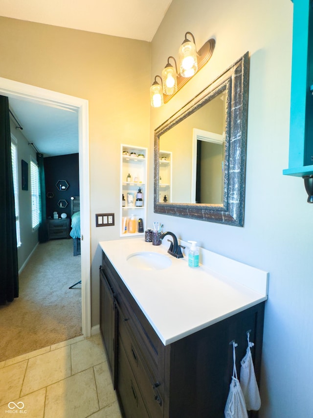8017 Cardinal Cv W, Indianapolis, IN 46256 - bathroom featuring vanity and tile patterned flooring