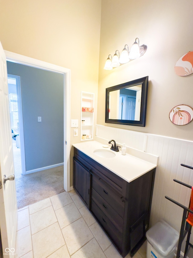 8017 Cardinal Cv W, Indianapolis, IN 46256 - bathroom featuring vanity and tile patterned flooring