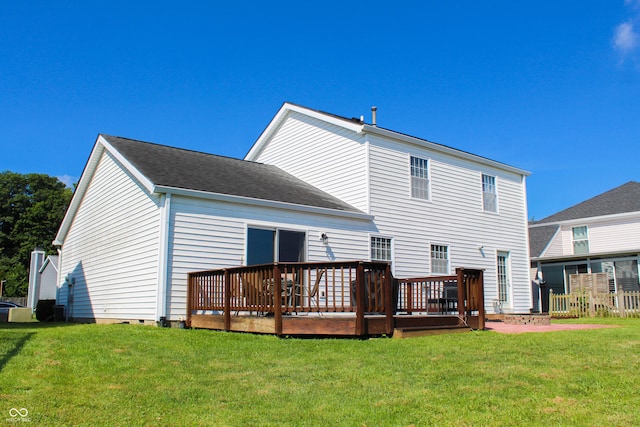 8017 Cardinal Cv W, Indianapolis, IN 46256 - rear view of house featuring a deck