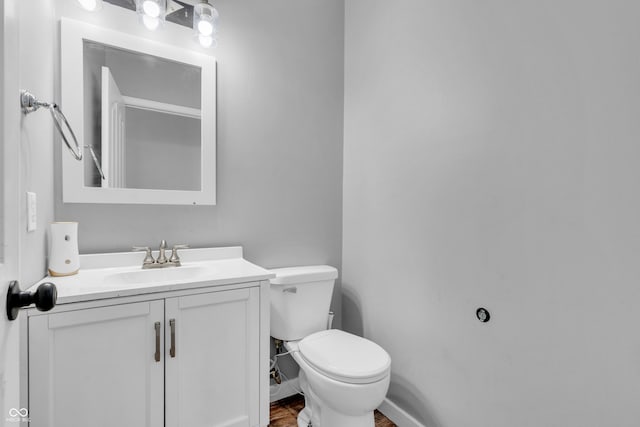 10249 Winlee Ct, Indianapolis, IN 46236 - half bathroom with vanity and wood finished floors