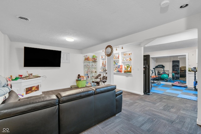 10249 Winlee Ct, Indianapolis, IN 46236 - living room featuring a textured ceiling and carpet flooring