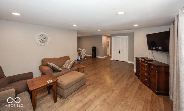 3040 Revere Ct, Columbus, IN 47203 - living room with recessed lighting and wood finished floors