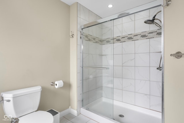2533 Violet Way, Columbus, IN 47201 - full bath featuring a shower stall, tile patterned floors, and recessed lighting