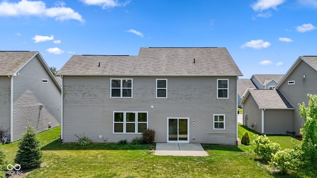 5398 Marigold Dr, Plainfield, IN 46168 - rear view of property featuring a patio and a lawn