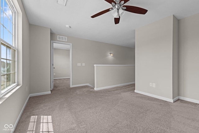 5398 Marigold Dr, Plainfield, IN 46168 - carpeted spare room featuring a ceiling fan and baseboards