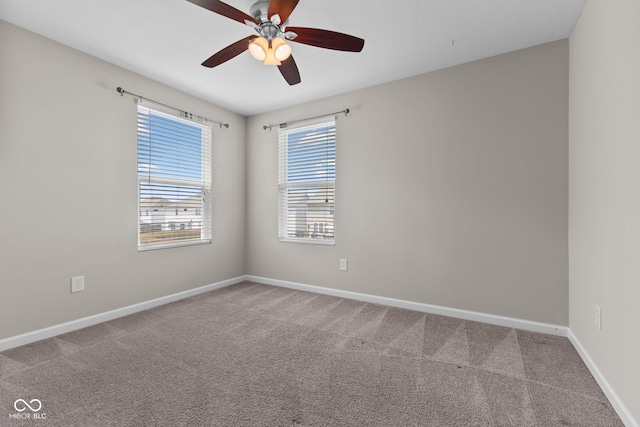5398 Marigold Dr, Plainfield, IN 46168 - carpeted empty room with a ceiling fan and baseboards