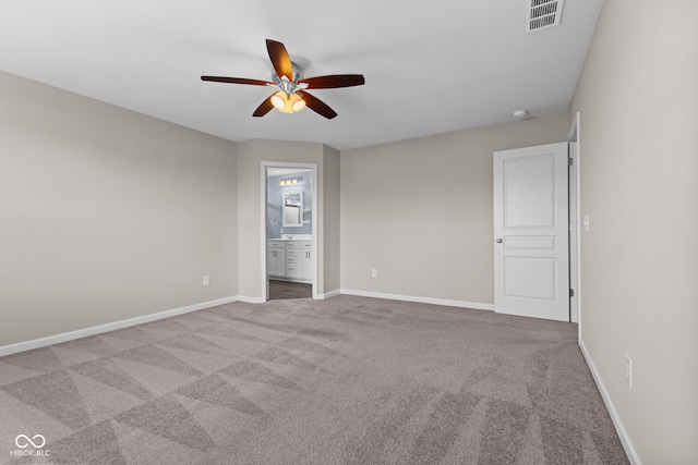 5398 Marigold Dr, Plainfield, IN 46168 - carpeted spare room with a ceiling fan and a smoke detector