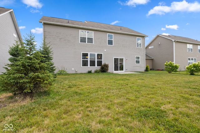 5398 Marigold Dr, Plainfield, IN 46168 - back of property with a lawn and a patio area