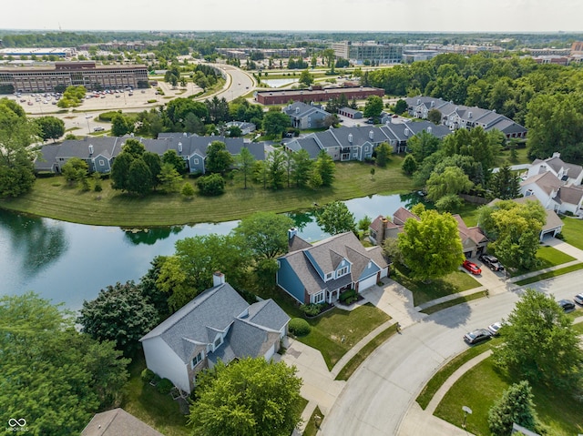 12861 Clifford Cir, Carmel, IN 46032 - aerial perspective of suburban area featuring a large body of water