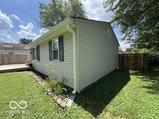 5725 N Clover Maple Dr, Fairland, IN 46126 - view of home's exterior featuring a wooden deck