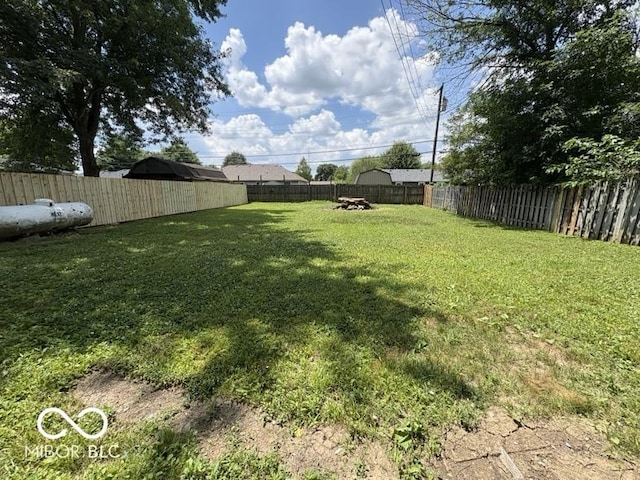 5725 N Clover Maple Dr, Fairland, IN 46126 - view of fenced backyard