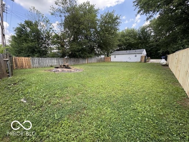 5725 N Clover Maple Dr, Fairland, IN 46126 - view of fenced backyard