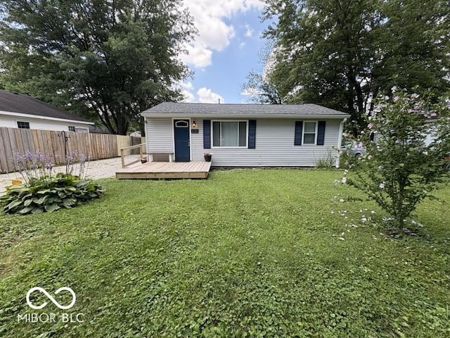 5725 N Clover Maple Dr, Fairland, IN 46126 - view of front of house with a deck