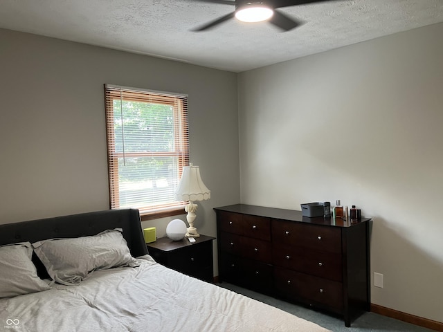 19938 State Road 37 N, Noblesville, IN 46060 - carpeted bedroom featuring a textured ceiling and a ceiling fan