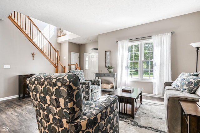 7611 Prairie Fire Ct, Brownsburg, IN 46112 - living area with stairs and wood finished floors