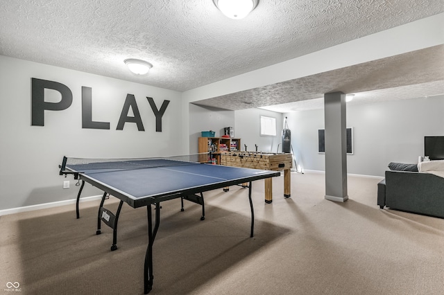 7611 Prairie Fire Ct, Brownsburg, IN 46112 - playroom with light colored carpet and a textured ceiling