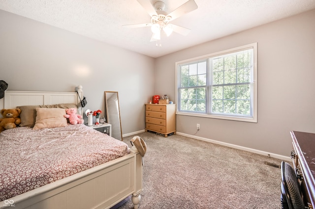 7611 Prairie Fire Ct, Brownsburg, IN 46112 - bedroom featuring light carpet and a ceiling fan