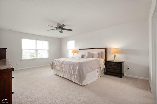 12888 Girvan Way, Fishers, IN 46037 - bedroom with light carpet and ceiling fan