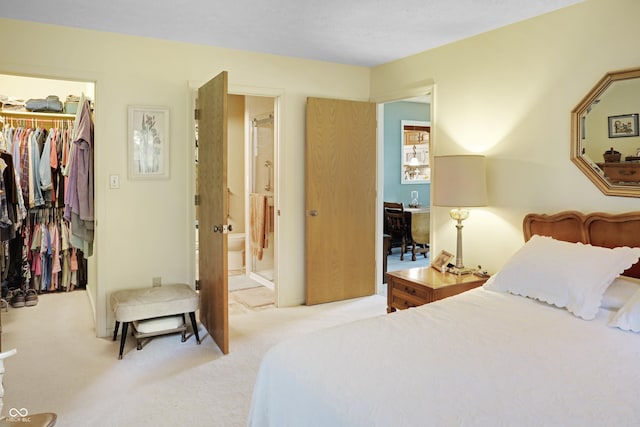 6880 S 850 E, Zionsville, IN 46077 - bedroom featuring a spacious closet, light carpet, and ensuite bathroom