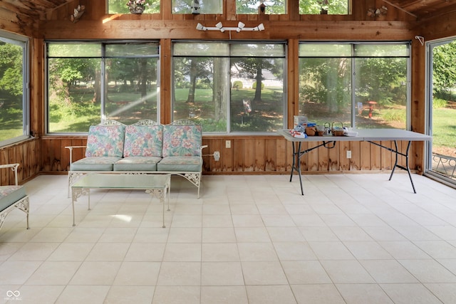 6880 S 850 E, Zionsville, IN 46077 - sunroom with wood walls, plenty of natural light, and lofted ceiling